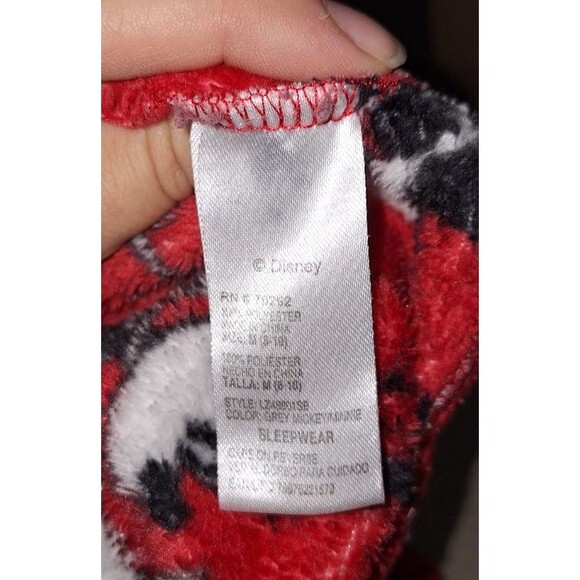 Disney Mickey & Minnie Mouse Hot Cocoa Kind Of Day Fleece Pajama set Size Med - Picture 4 of 4